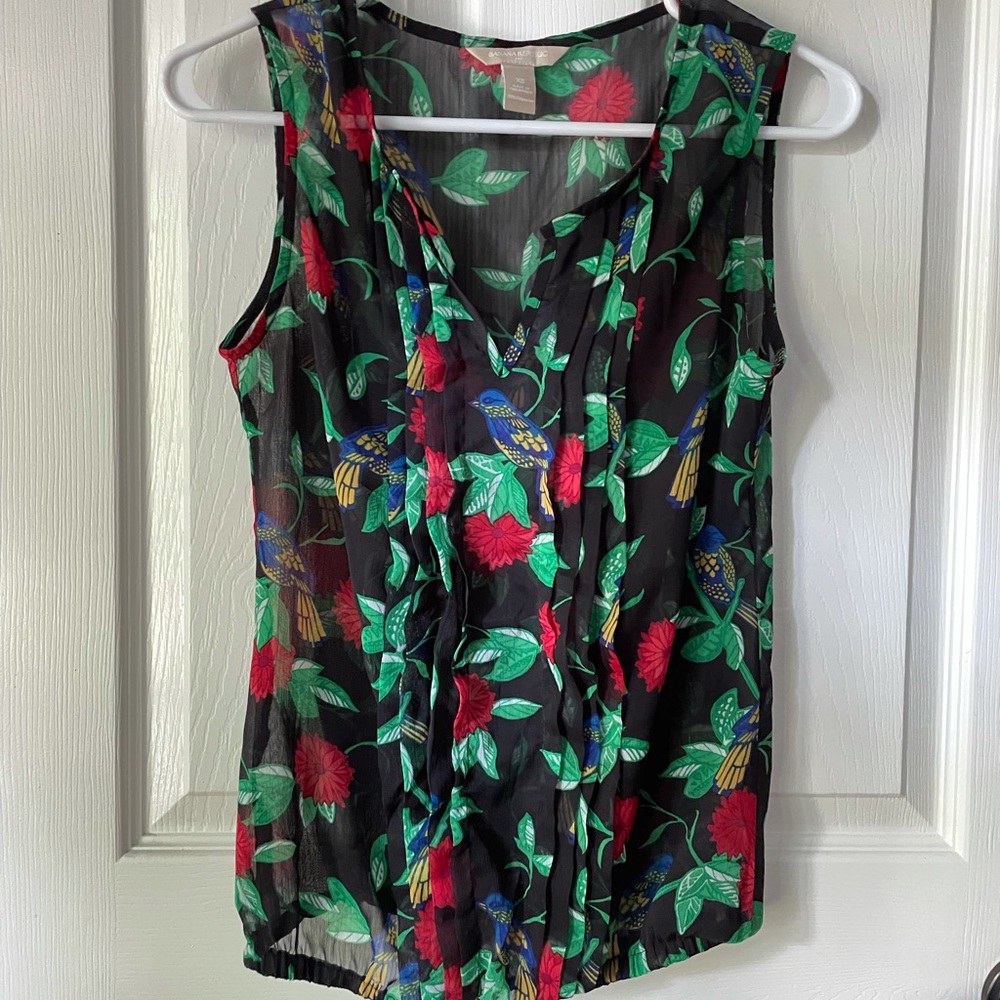 Banana Republic Sleeveless Floral Blouse